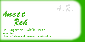 anett reh business card